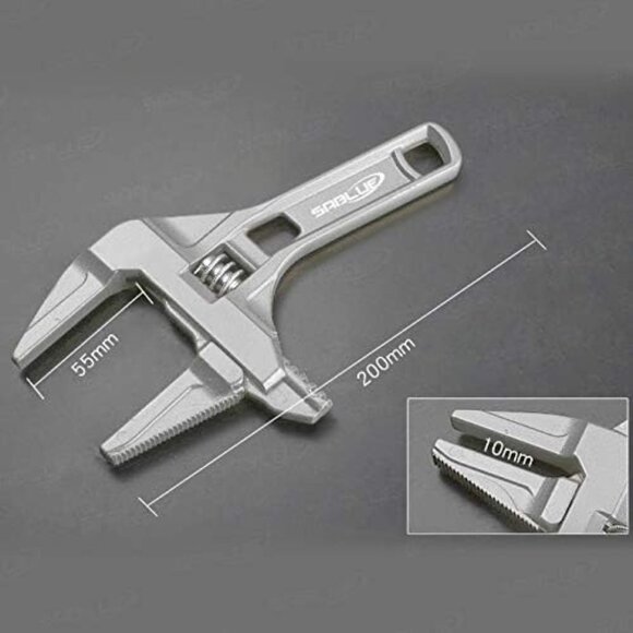 High Quality Alloy Adjustable Wide Jaw Spanner Tool Large for Bathroom Nut Openi - Picture 9 of 13